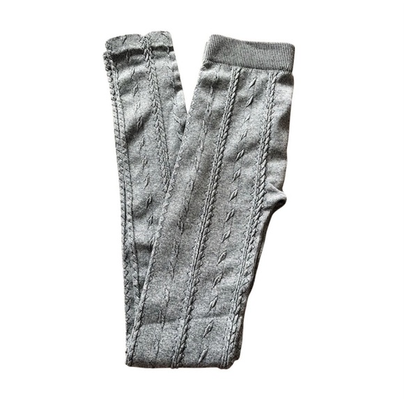 Nikibiki Pants - Nikibiki Textured Cable Knit Blue Fashion Leggings Size OS